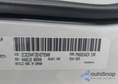 2014 Dodge Charger Police from USA, damaged, VIN 2C3CDXAT3EH279308